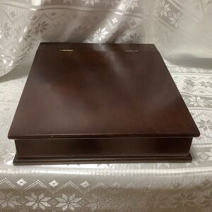 Bombay Writing Desk Hinged Cover Wood Vintage